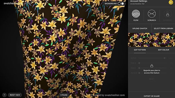 Flow - View your art on Virtual Fabric